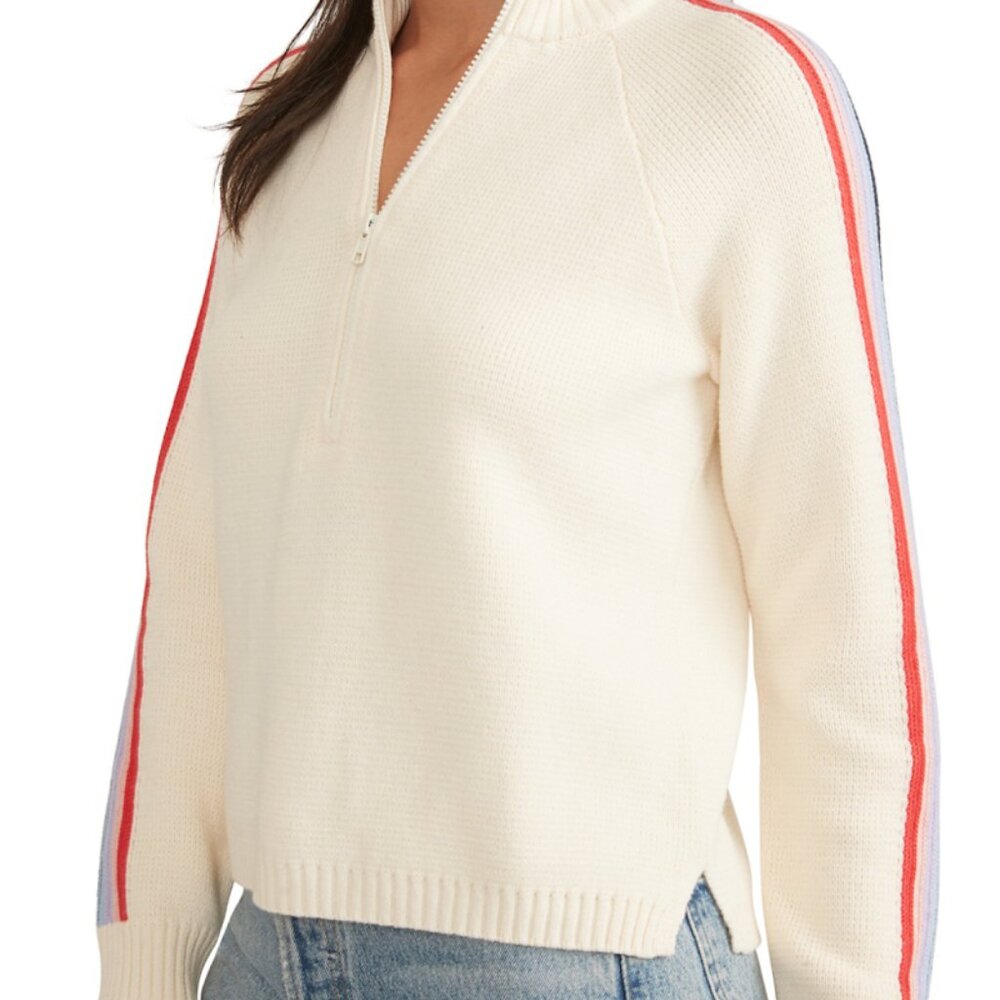 NWT Marine Layer Archive Sweater Womens Size XL Ivory Archive Invierno 1/4 Zip - Picture 3 of 7